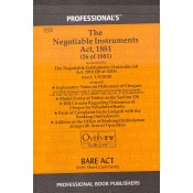 Professional's The Negotiable Instruments Act, 1881 Bare Act